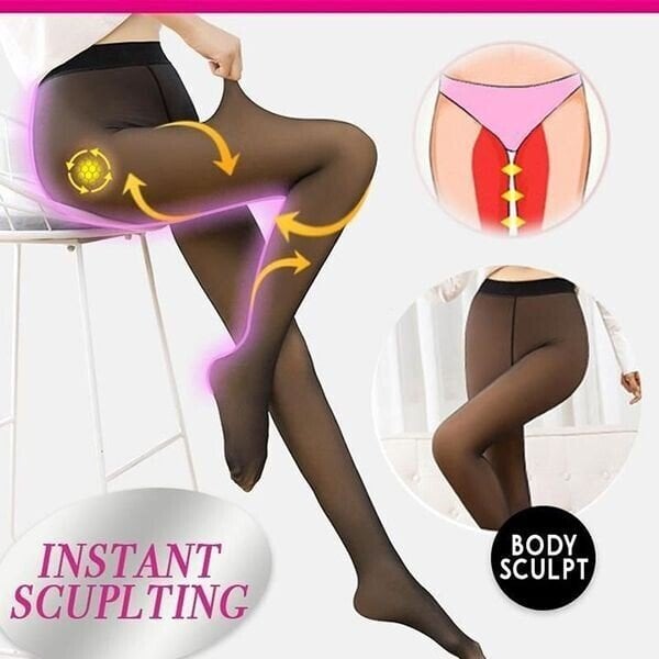 🔥Flash Sale 49% OFF!!⚡20K+ SOLD! 🏆Flawless Legs Fake Translucent Warm Plush Lined Elastic Tights