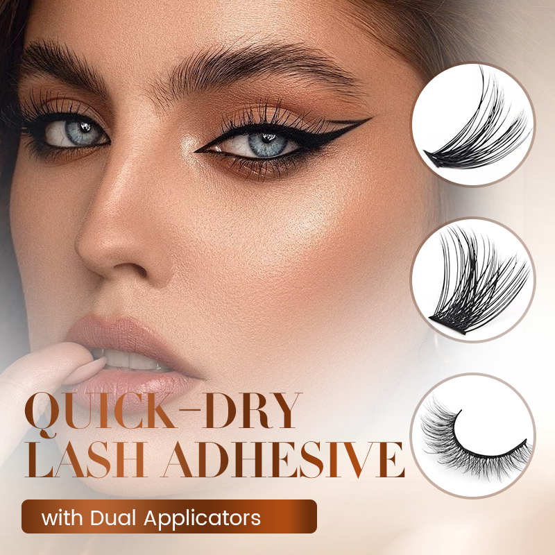Quick-Dry Lash Adhesive with Dual Applicators