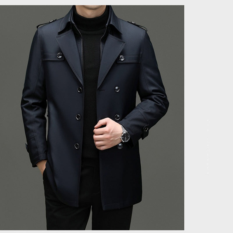 🔥40% Off🔥 |Men's Medium-Length Trench Coat with Detachable Inner
