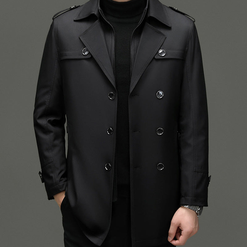 🔥40% Off🔥 |Men's Medium-Length Trench Coat with Detachable Inner