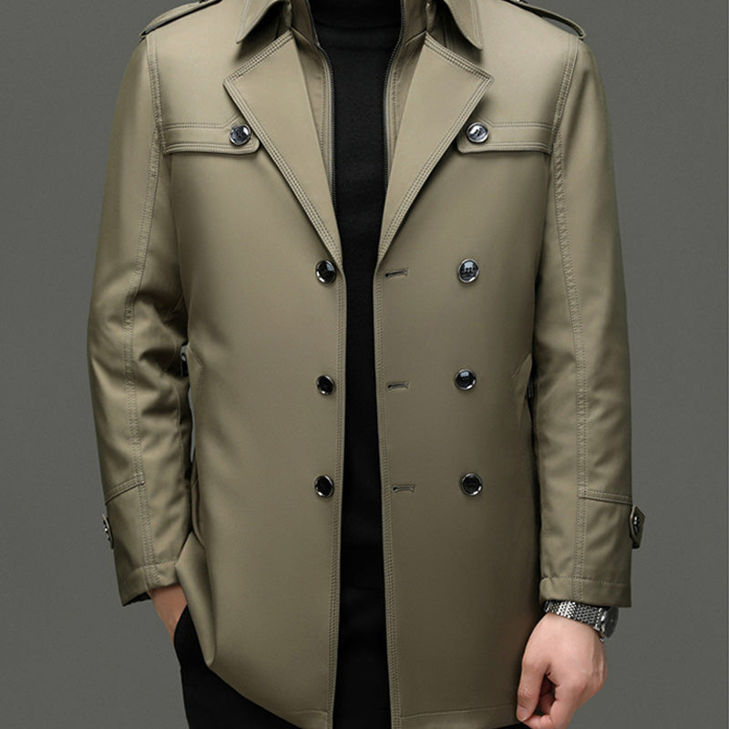 🔥40% Off🔥 |Men's Medium-Length Trench Coat with Detachable Inner