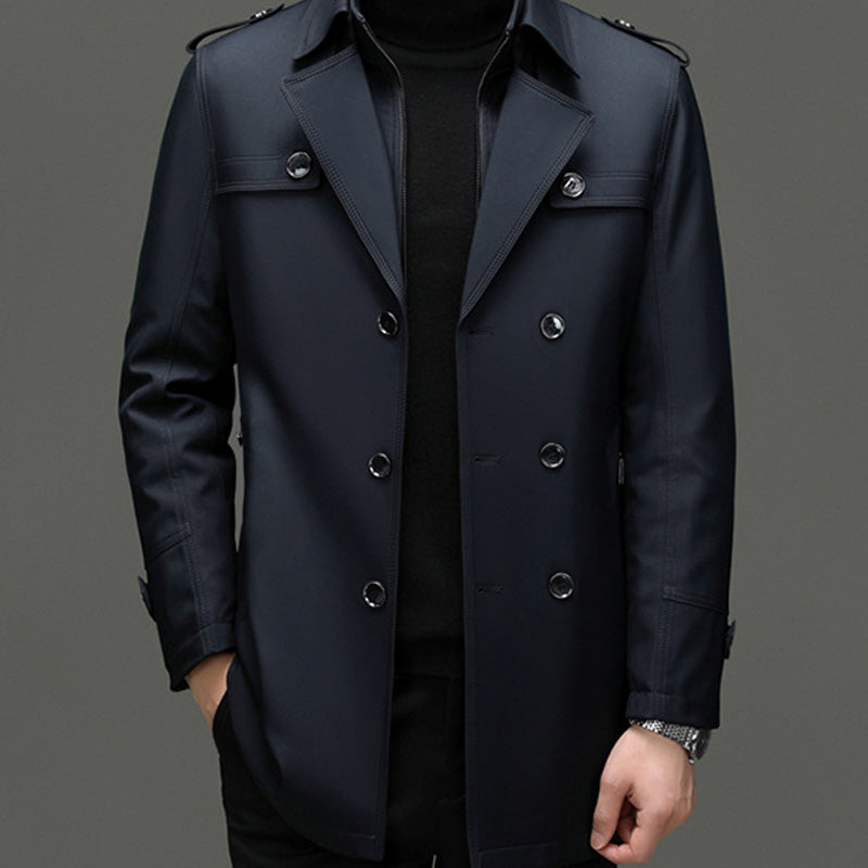 🔥40% Off🔥 |Men's Medium-Length Trench Coat with Detachable Inner