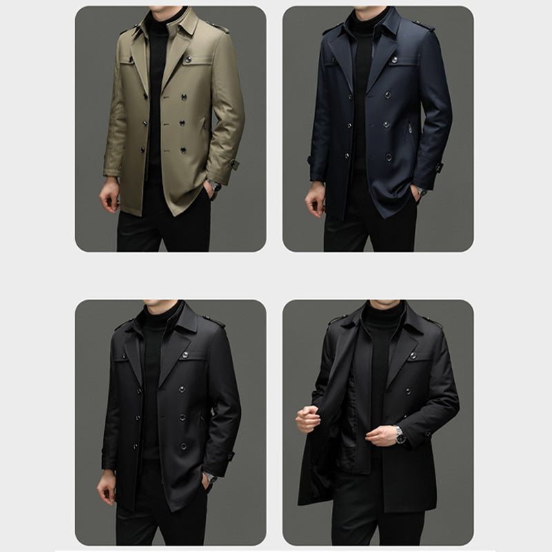 🔥40% Off🔥 |Men's Medium-Length Trench Coat with Detachable Inner