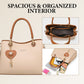 🔥Elegant Women's Tote Bag With Shining Heart Charm