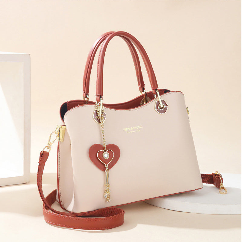 🔥Elegant Women's Tote Bag With Shining Heart Charm