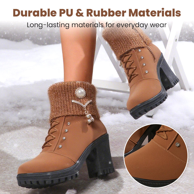 🔥Limited stock available 50% OFF🔥Women's Thick Warm Chunky Heel Boots👢