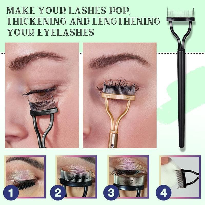 Separate Lashes Instantly! No-Clump Stainless Steel Eyelash Comb