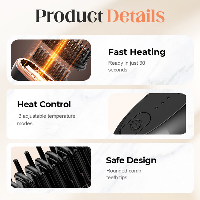 🔥 LAST DAY PROMOTION - 40%OFF 🔥 Mini Cordless Hair Straightener Comb