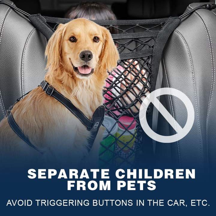 Keep Kids & Pets Back Instantly! Car Mesh Barrier Organizer