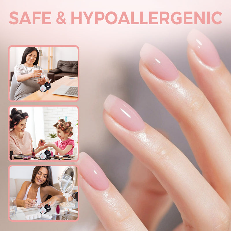 💅 BUY MORE GET MORE FREE! ✨ 2-in-1 Self-Leveling Nail Builder Gel - Base & Top Coat with 15s Quick Cure for Salon-Quality Manicure at Home 🌟🌀