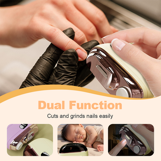 2-in-1 Electric Nail Clipper – Safe Trim & Smooth Finish