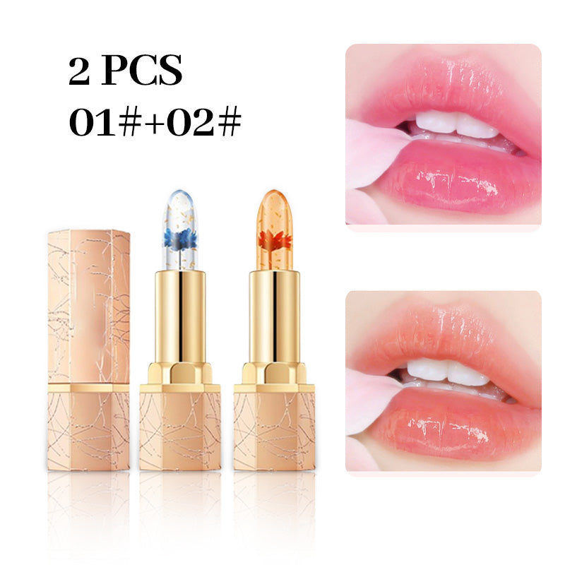 👄BUY 1 GET 1 FREE👄Crystal Flower Temperature Color Change Jelly Lipstick