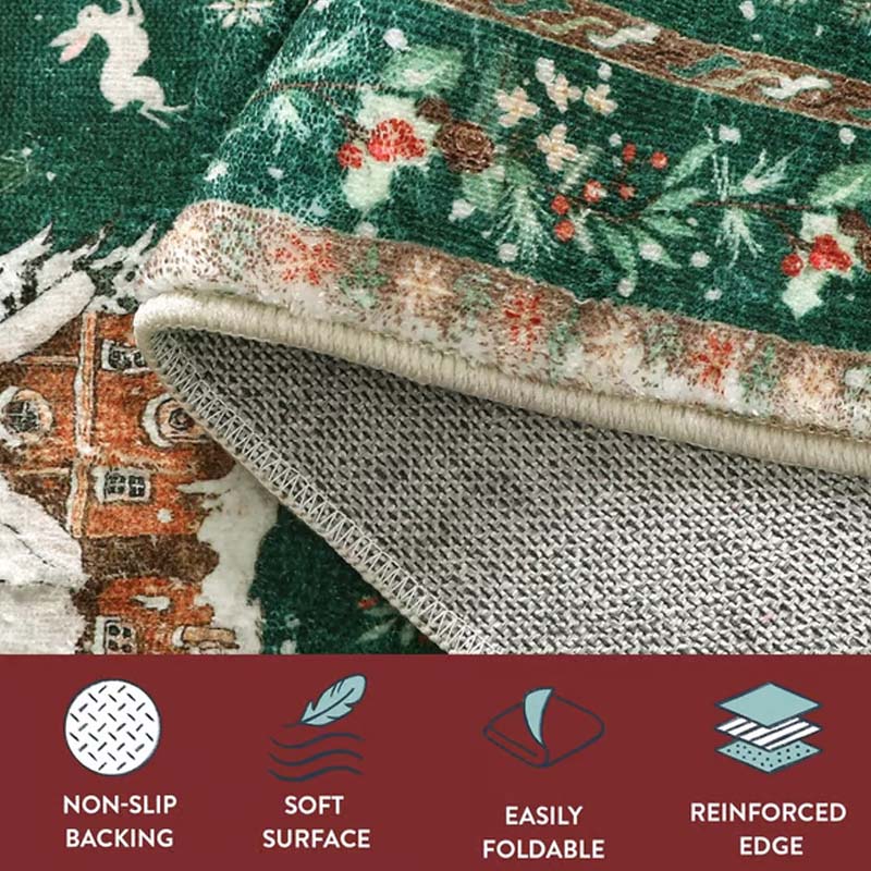 Cozy Up Bare Floors Instantly! Soft Non-Slip Christmas Runner Rug