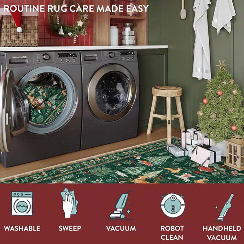 Cozy Up Bare Floors Instantly! Soft Non-Slip Christmas Runner Rug