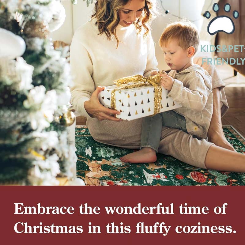 Cozy Up Bare Floors Instantly! Soft Non-Slip Christmas Runner Rug