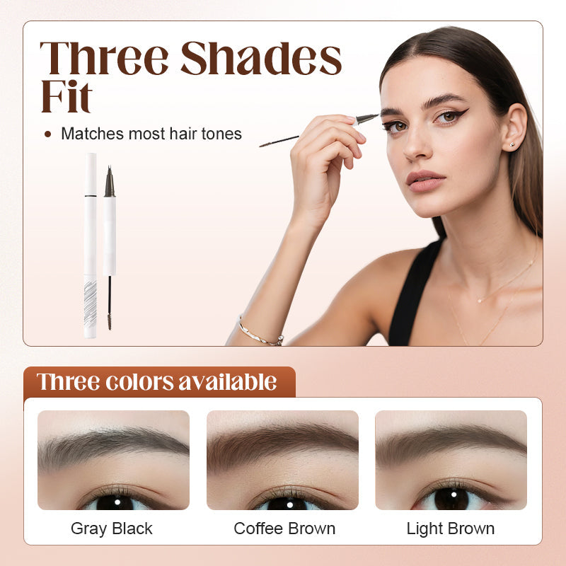 🎁Buy 1 Get 1 Free🔥Dual-Ended 2 Tip Waterproof Eyebrow Pencil & Brush