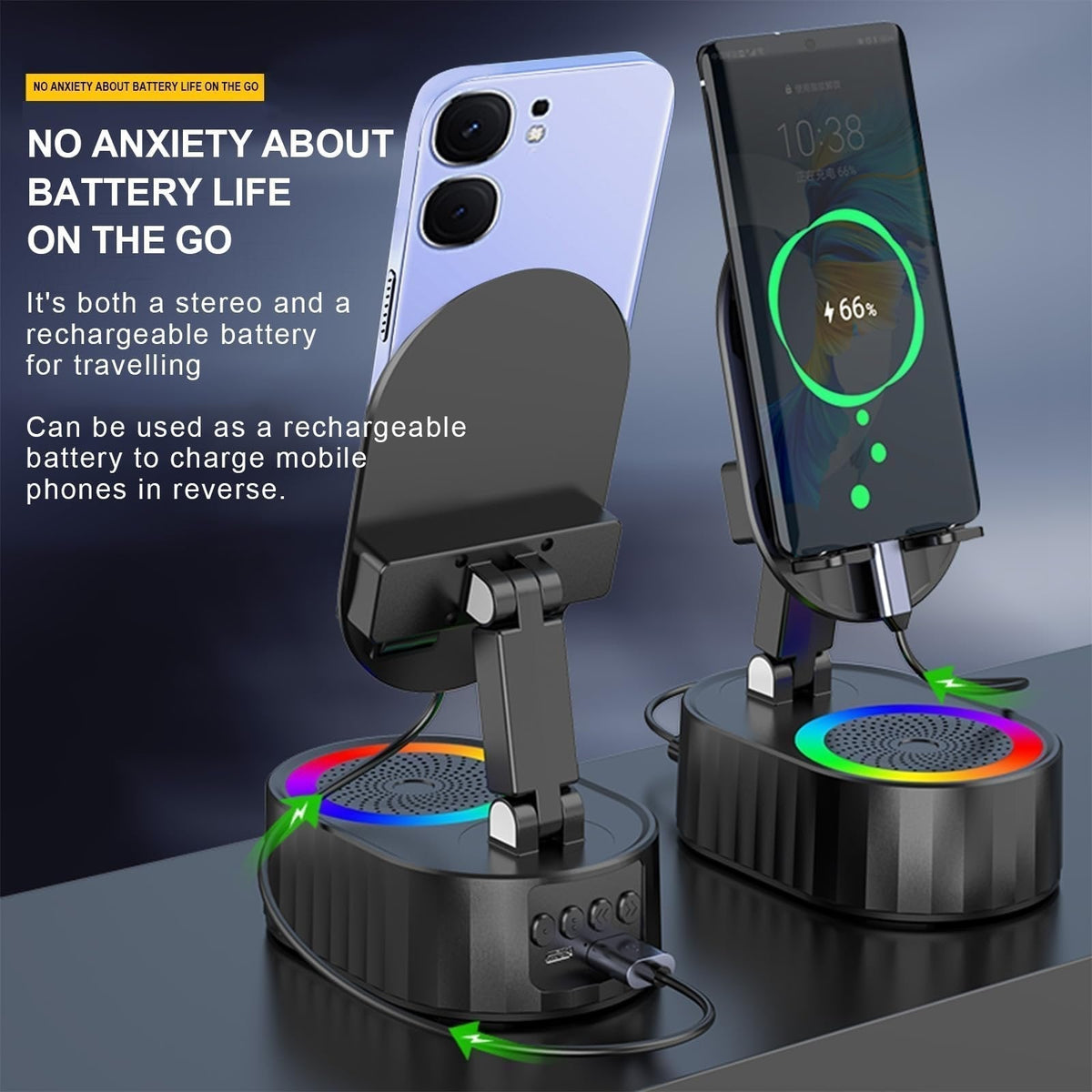 Boost Any Sound Instantly! No-Pairing Stand & Speaker