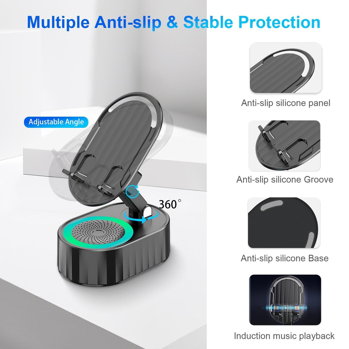 Boost Any Sound Instantly! No-Pairing Stand & Speaker