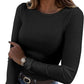 🔥Women's Solid Color Long Sleeve Round Neck Slim Top