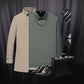 ❄️Comfort & Confidence |Men's Lapel Faux Two-Piece Knitted Shirt