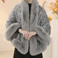 🔥New arrivals offer-Women's Elegant Faux Fur Sequined Shawl Wrap