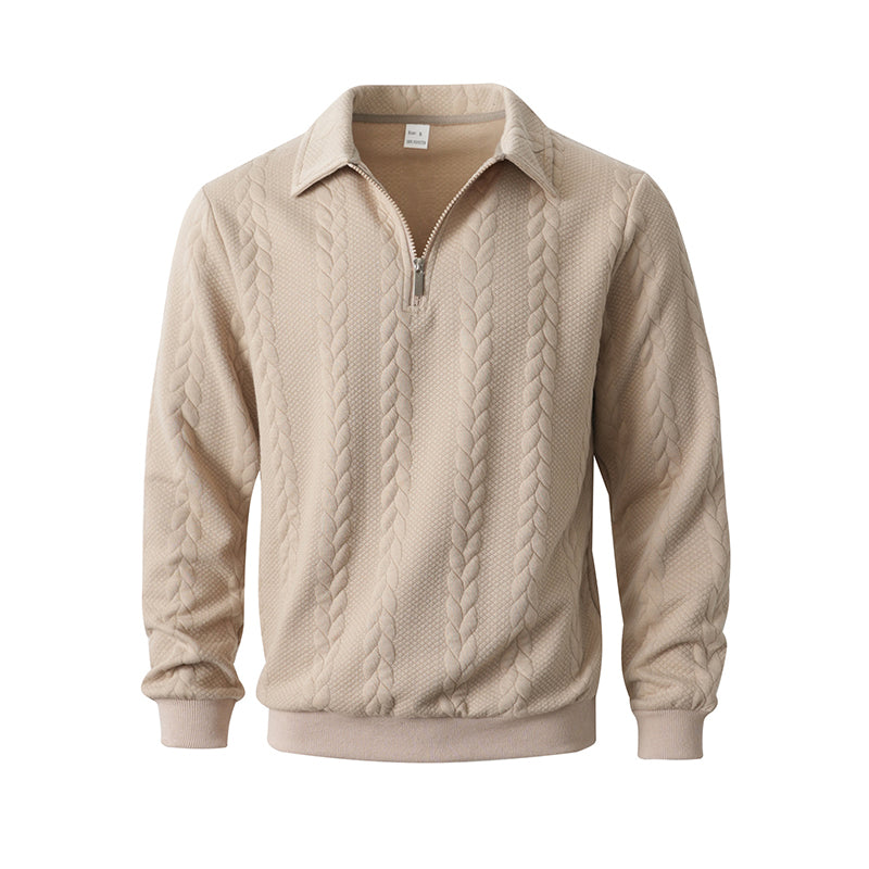 🔥New arrivals offer-Men's Casual Half-Zip Cable-Knit Sweater