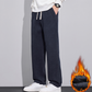 👖 50% OFF NOW! 🔥Men's Twill Knit Fleece-Lined Wool-Blend Thermal Drawstring Casual Pants