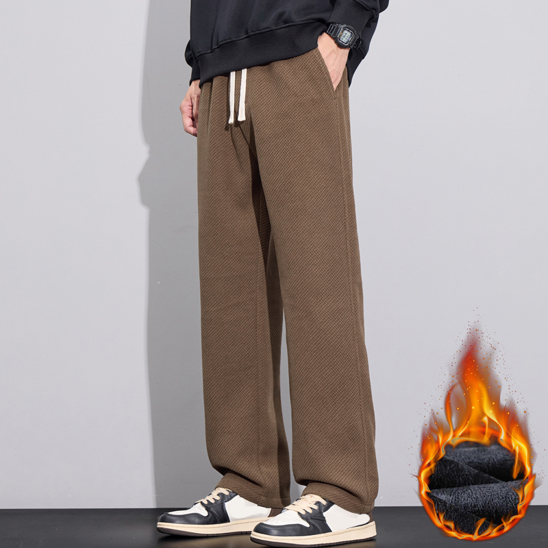 👖 50% OFF NOW! 🔥Men's Twill Knit Fleece-Lined Wool-Blend Thermal Drawstring Casual Pants