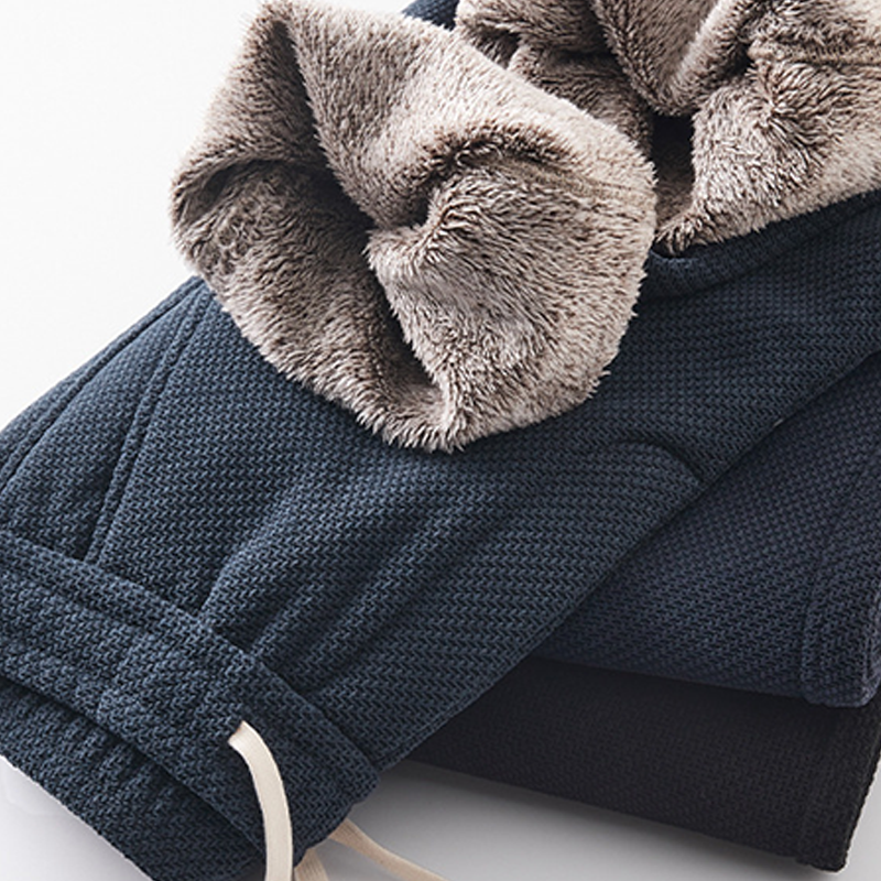 👖 50% OFF NOW! 🔥Men's Twill Knit Fleece-Lined Wool-Blend Thermal Drawstring Casual Pants