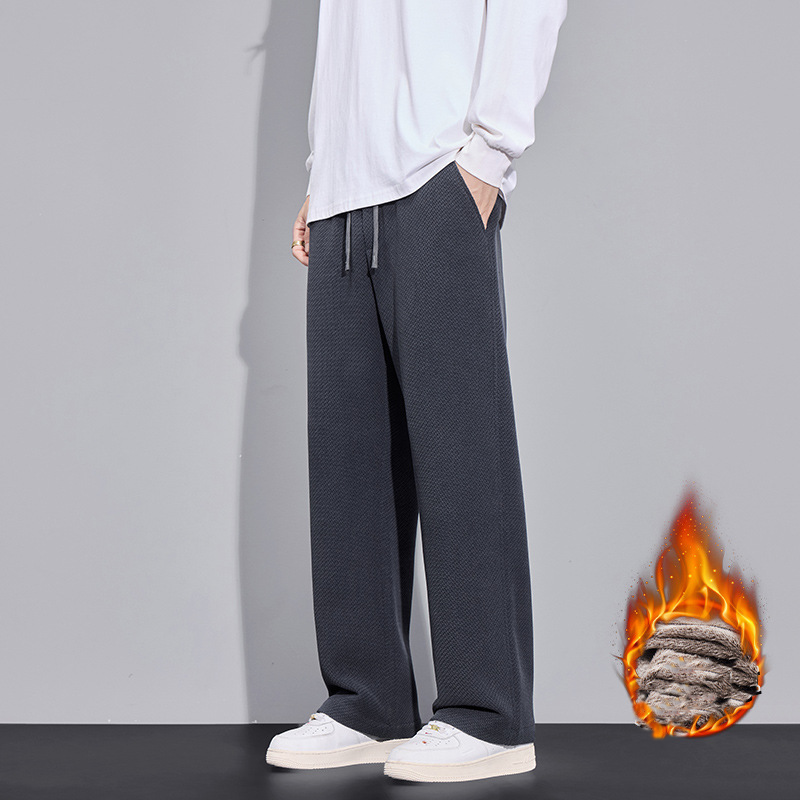 👖 50% OFF NOW! 🔥Men's Twill Knit Fleece-Lined Wool-Blend Thermal Drawstring Casual Pants