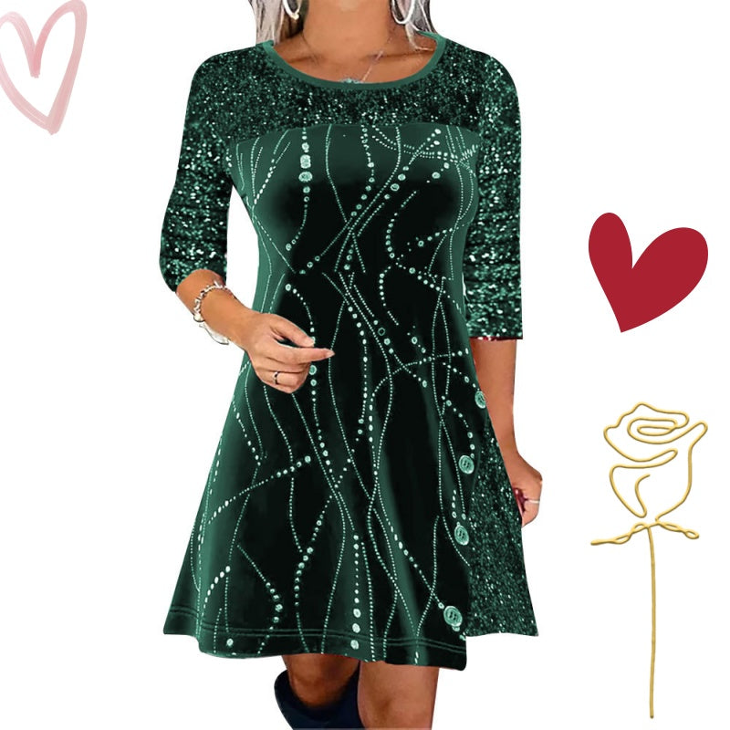 👗 50% OFF NOW! ⏰ Elegant Sequin A-Line Dress - Stunning Shimmer & Perfect Fit, Ideal for Parties and Galas ✨