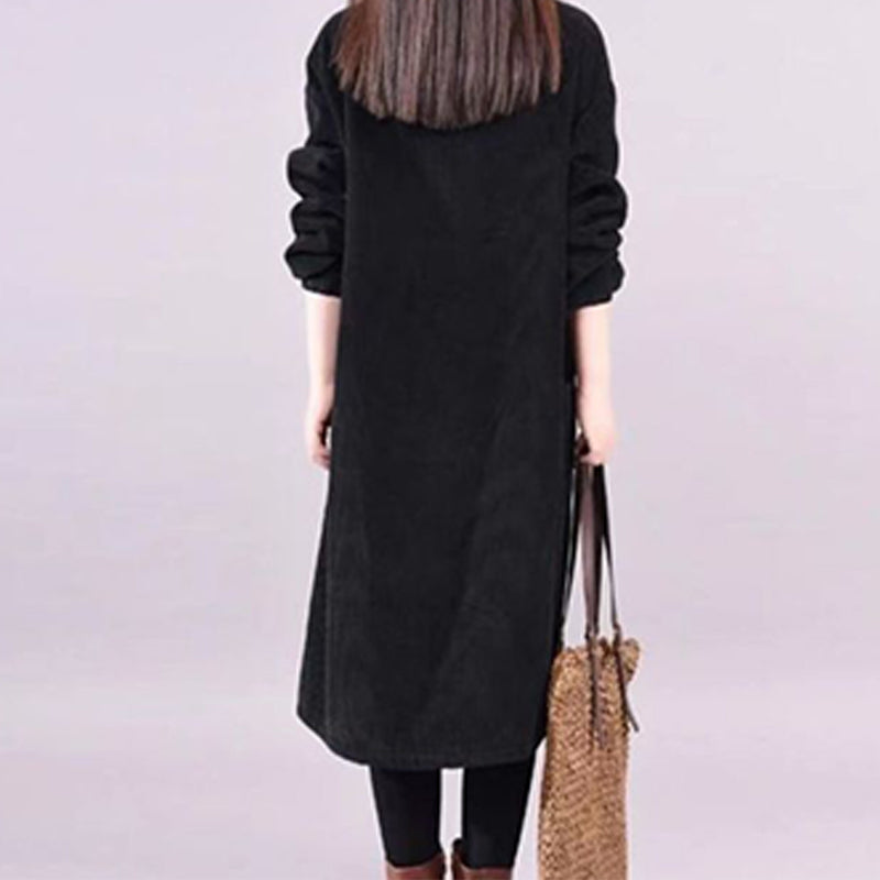 📢📢49% OFF!!✨Women’s High Neck Loose Corduroy Maxi Dress