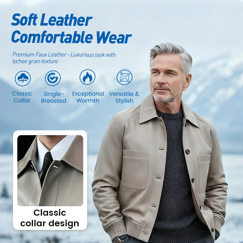 ⏰2026 High-End Bespoke💥💥Men's Classic Faux Leather Jacket