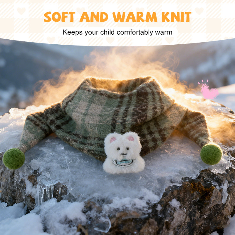 ✨🔥Trending Now✨🔥|Kids' Winter Triangle Scarf with Cartoon Doll