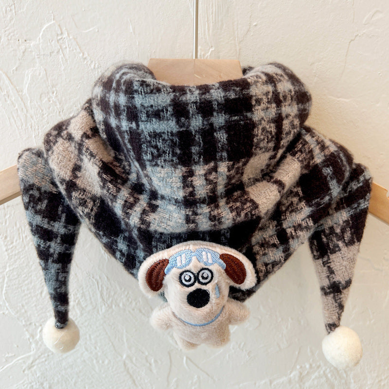 ✨🔥Trending Now✨🔥|Kids' Winter Triangle Scarf with Cartoon Doll