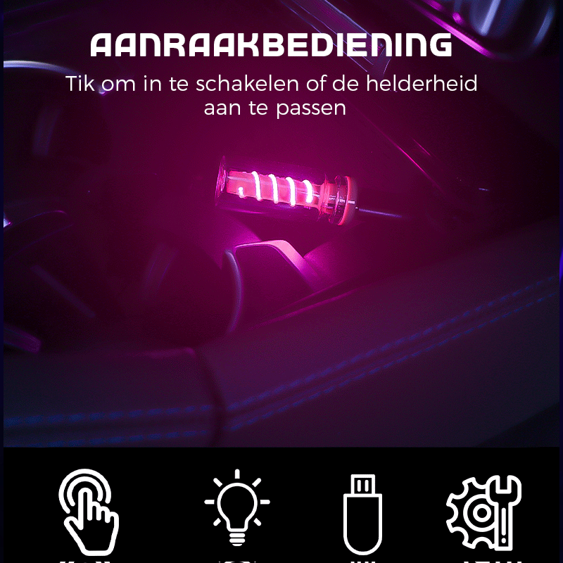 Light Up Your Ride Instantly! No-Drill USB Touch Mood Lamp