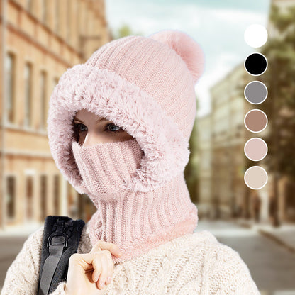 🔥Flash Sale-50% OFF ✨Women's Winter One-Piece Knitted Beanie Scarf Mask