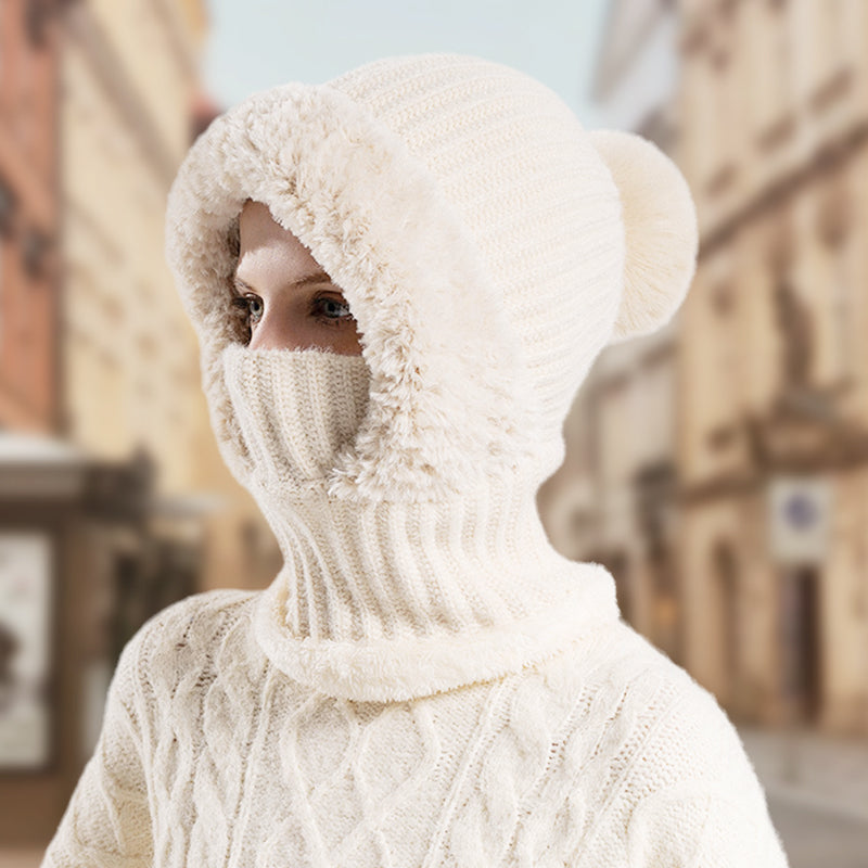 🔥Flash Sale-50% OFF ✨Women's Winter One-Piece Knitted Beanie Scarf Mask
