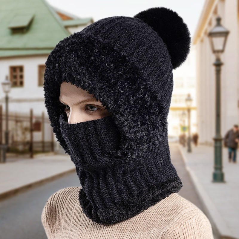 🔥Flash Sale-50% OFF ✨Women's Winter One-Piece Knitted Beanie Scarf Mask