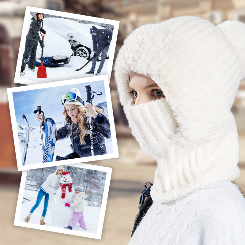 🔥Flash Sale-50% OFF ✨Women's Winter One-Piece Knitted Beanie Scarf Mask