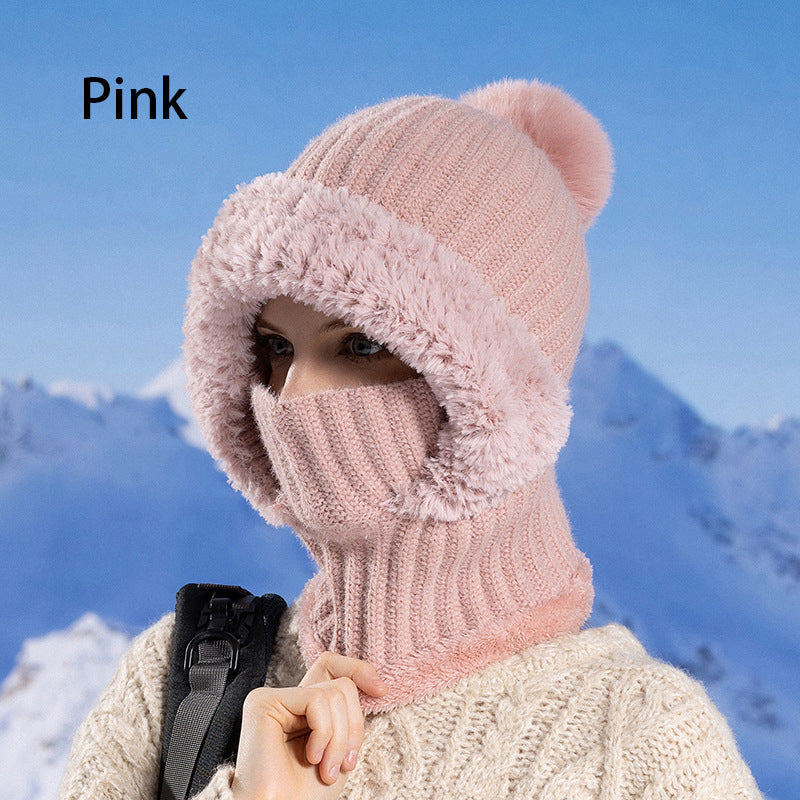 🔥Flash Sale-50% OFF ✨Women's Winter One-Piece Knitted Beanie Scarf Mask