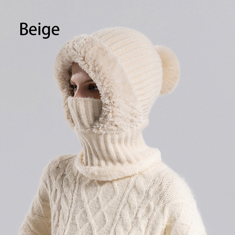 🔥Flash Sale-50% OFF ✨Women's Winter One-Piece Knitted Beanie Scarf Mask