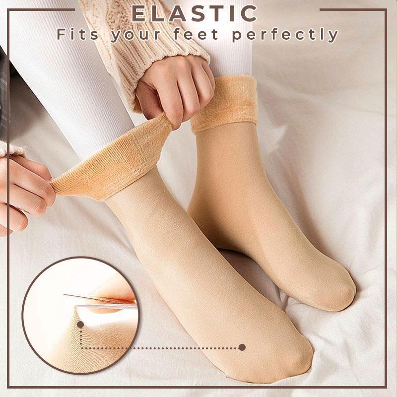 ⏰💃Last Day 40% OFF❄️🎁5/10PCS Unisex Thickened Fleece Lined Cold-Proof Winter Socks