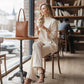 🔥 59% OFF! NEW! Women's 2-piece set – Asymmetrical sweater + wide-leg pants, relaxed fit and soft fabric, ultra comfortable 👚✨