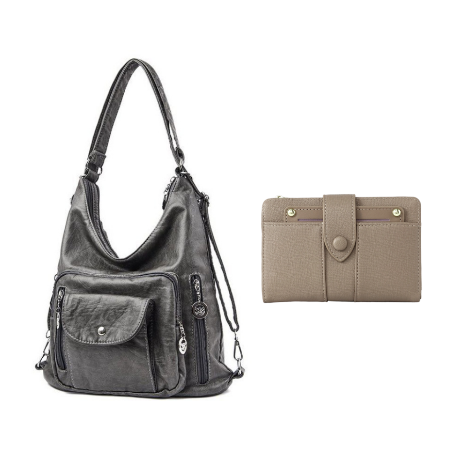 🔥50% OFF | Women's Convertible Multi-Pocket Shoulder Bag - 3 Ways to Wear 🎒