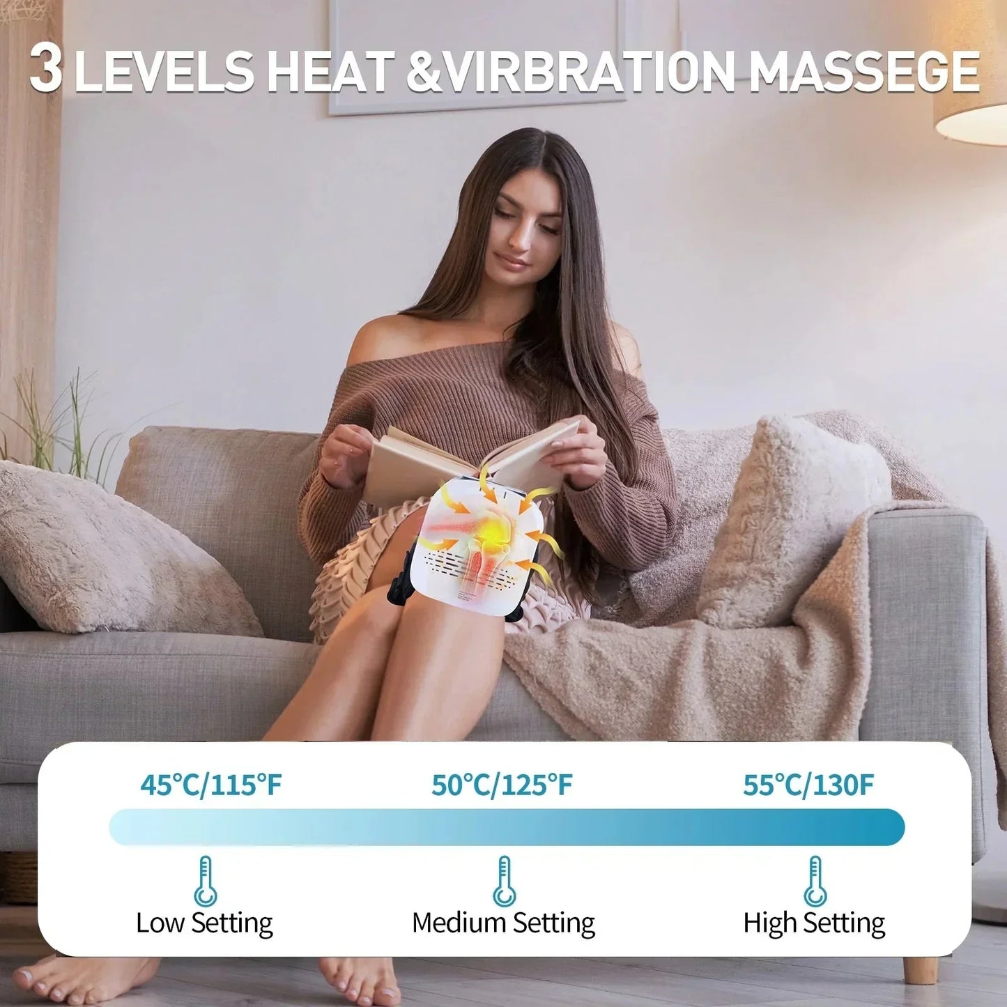 🔥Flash Sale-50%OFF💖Comfort Electric Knee Massager Rechargeable Knee Massage Machine