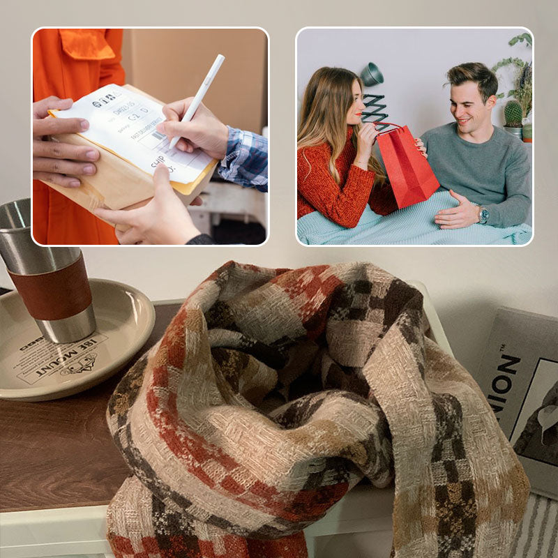🔥2025 Hot Sale 50% OFF🔥Warm Trendy Scarf with Tassels and Plaid Pattern🧣