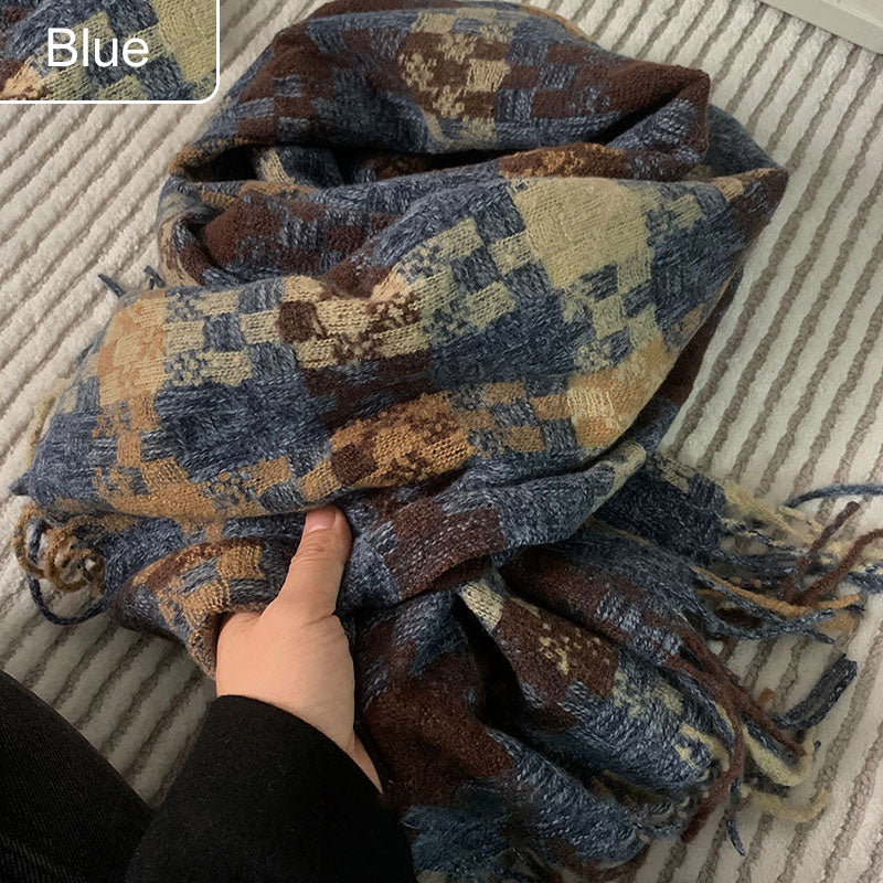 🔥2025 Hot Sale 50% OFF🔥Warm Trendy Scarf with Tassels and Plaid Pattern🧣