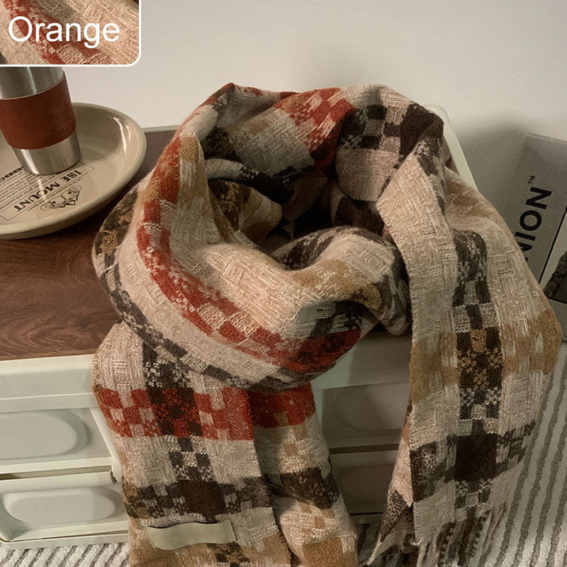 🔥2025 Hot Sale 50% OFF🔥Warm Trendy Scarf with Tassels and Plaid Pattern🧣