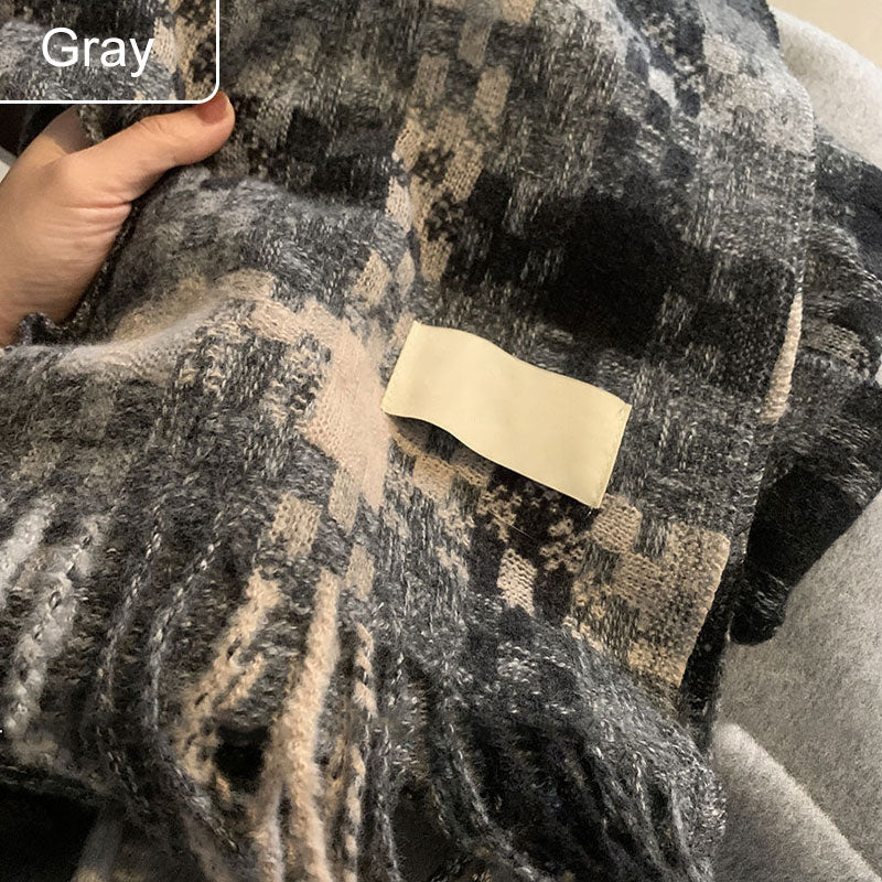🔥2025 Hot Sale 50% OFF🔥Warm Trendy Scarf with Tassels and Plaid Pattern🧣